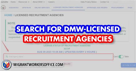 list of manpower agencies in the philippines|DMW .